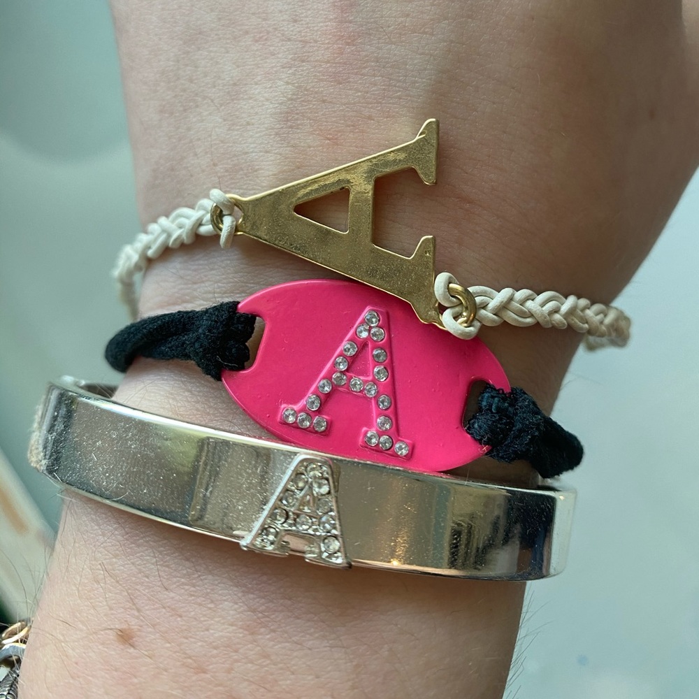 3 letter A bracelets